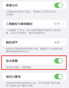 翼城苹果授权维修站分享iPhone轻点无法唤醒怎么办 