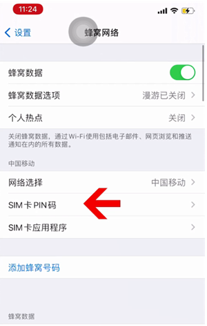 翼城苹果14维修网分享如何给iPhone14的SIM卡设置密码 