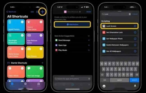 翼城苹果14锁屏维修店分享iPhone14升级iOS16.4后如何创建锁屏快捷方式 