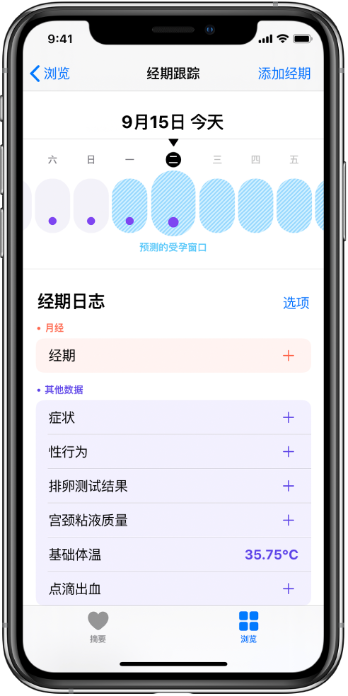 翼城苹果13维修分享如何使用iPhone13监测女生经期 